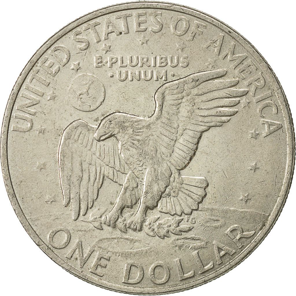 United States | 1 Dollar Coin | Apollo 11 Insignia | Copper-nickel clad copper | KM:203 | 1971-1978