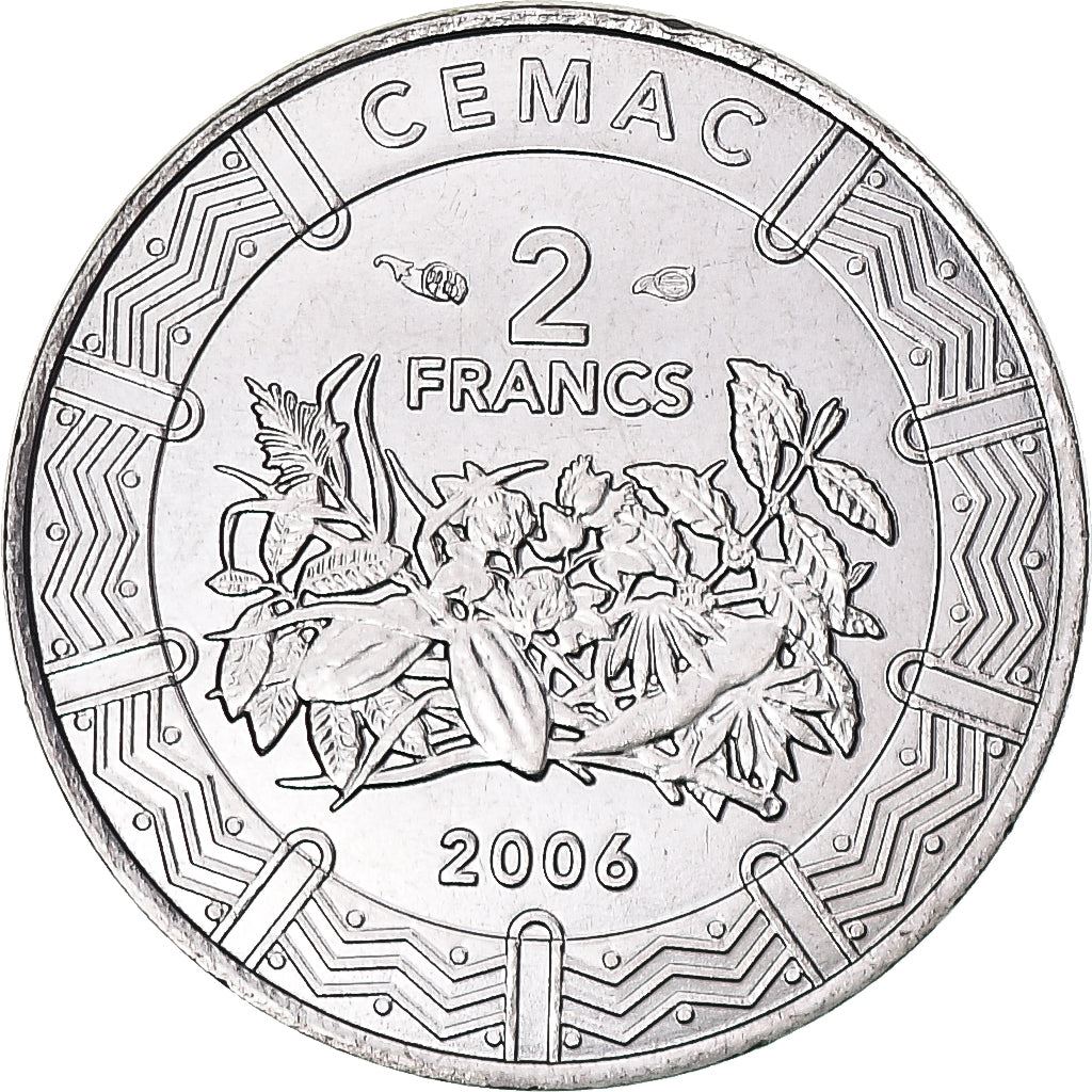 Central African States | 2 Francs Cfa Coin | Plants | Km:17 | 2006