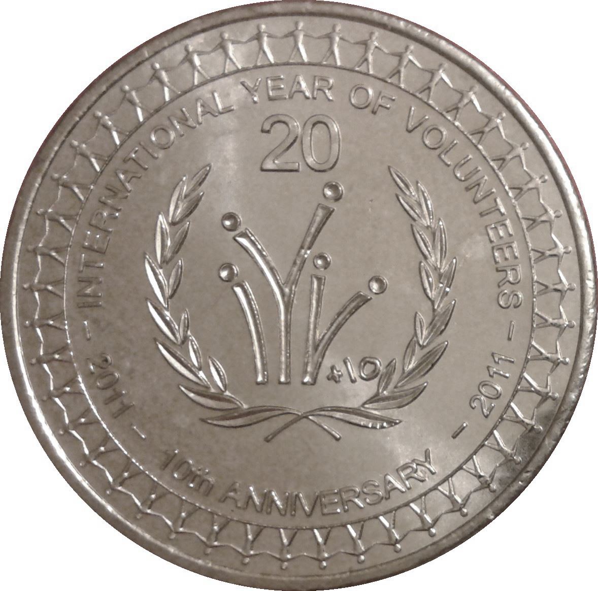 Australia | 20 Cents Coin | Year of Volunteers | KM:1634 | 2011