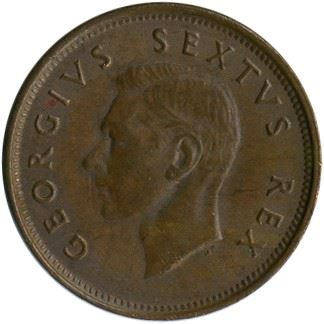 South Africa 1/4 Penny Coin | George VI SOUTH AFRICA - SUID AFRIKA | KM32.1 | 1948 - 1950