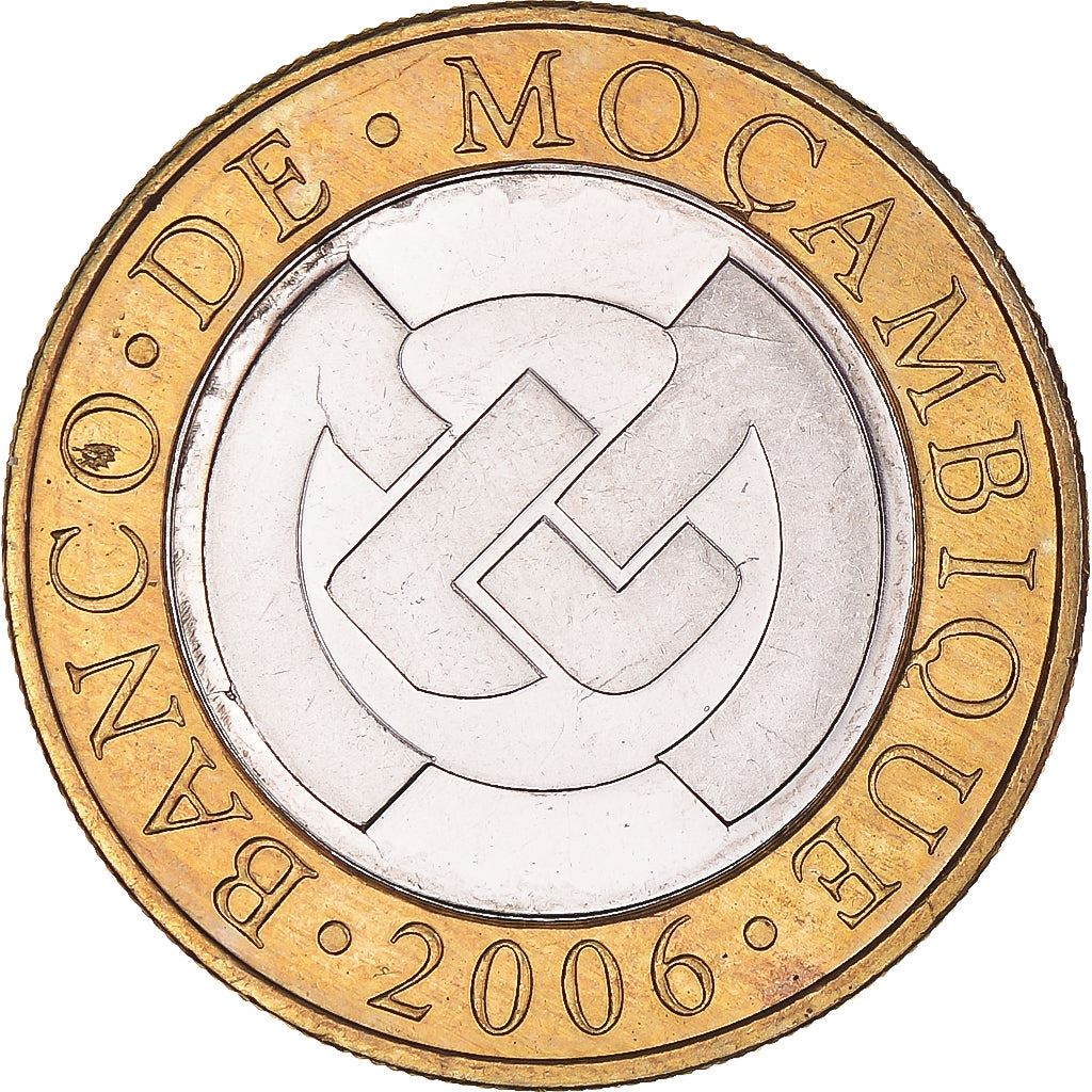 Mozambique | 10 Meticais Coin | Bank Building | KM140 | 2006 - 2012
