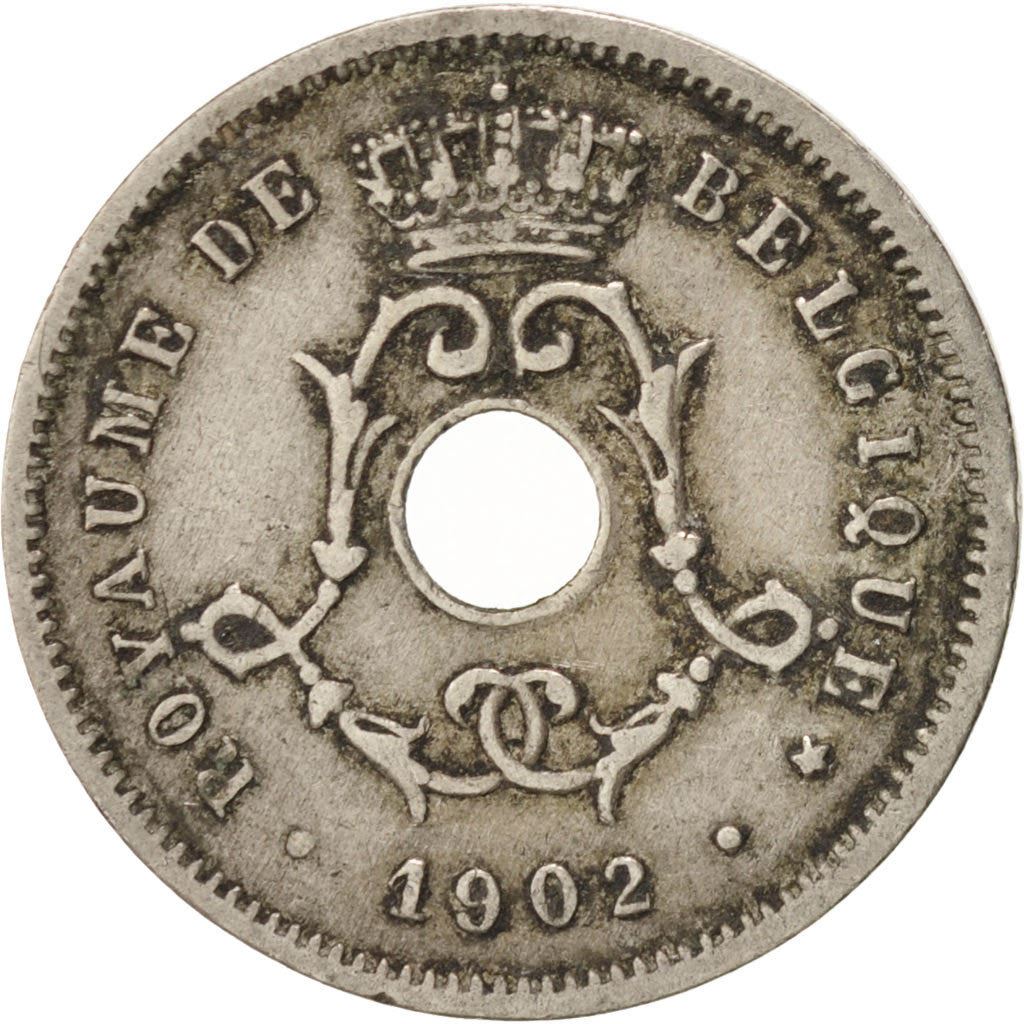 Belgium | 5 Centimes Coin | Copper-Nickel | Monogram | Km:46 | 1901 - 1903