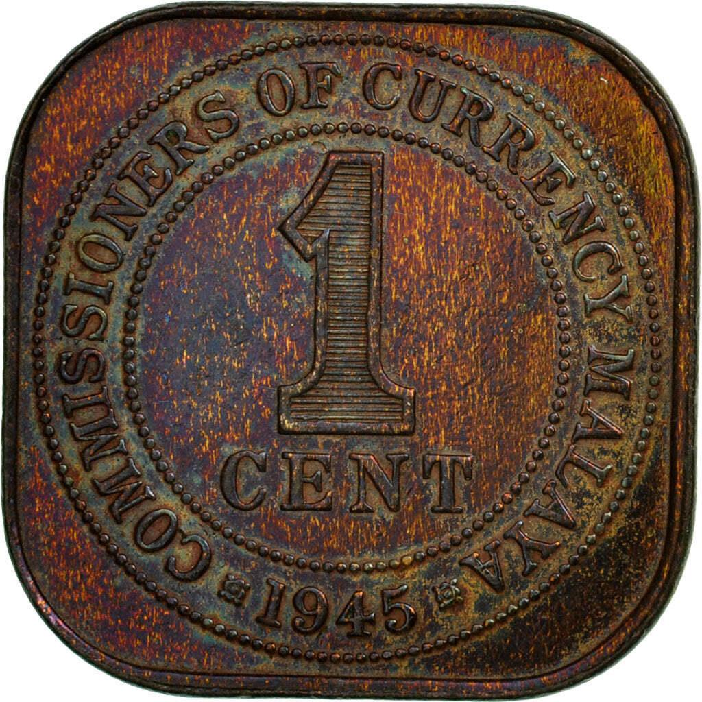 Malaya | 1 Cent Coin | George VI | Small Type | KM:6 | 1943 - 1945