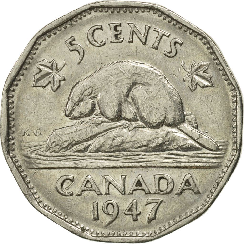 Canada | 5 Cents Coin | Nickel | KM:39a | 1946-1947
