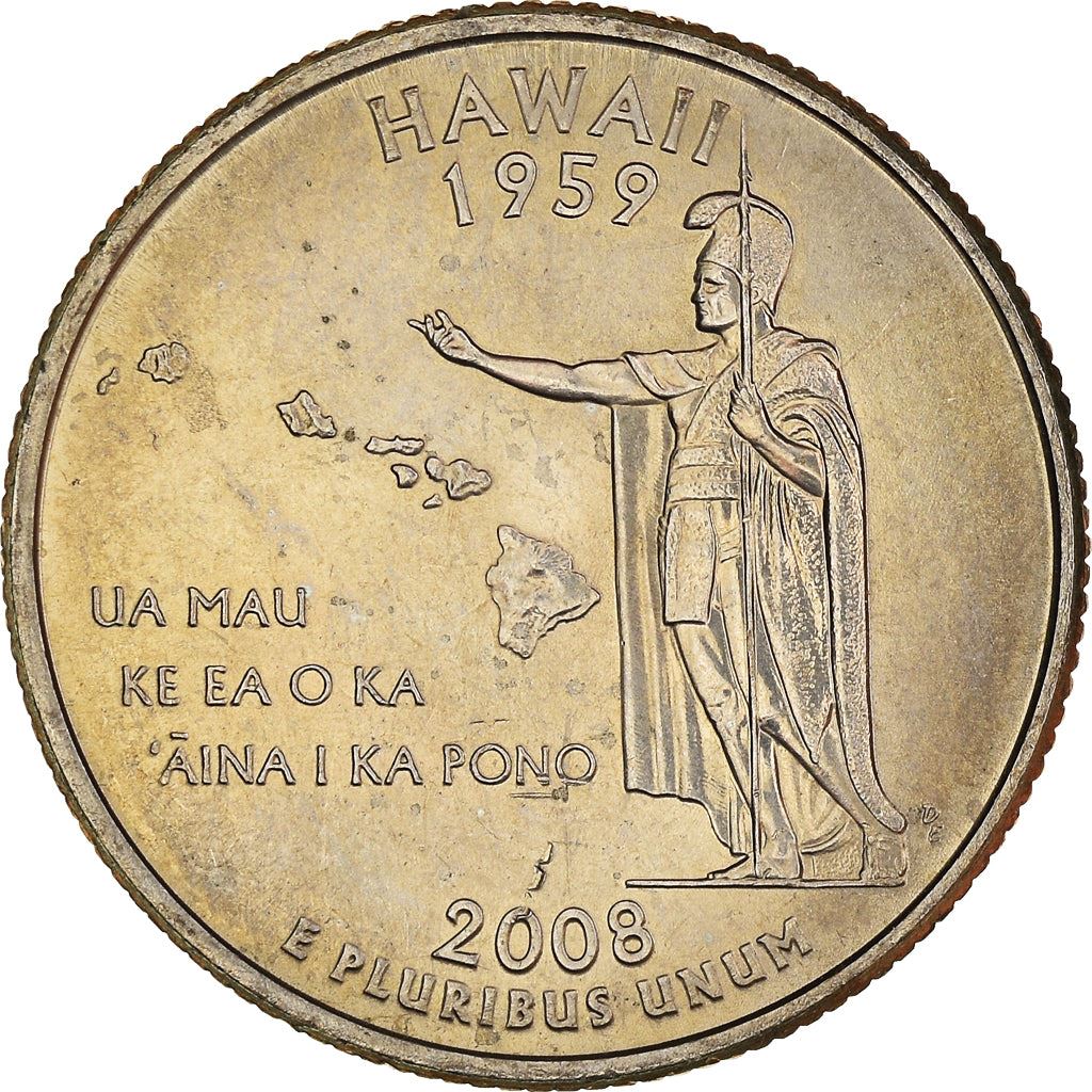 United States | 1/4 Dollar Coin | Hawaii | Km:425 | 2008