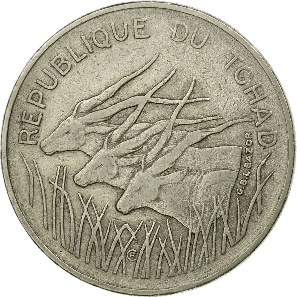 Chad | 100 Francs Coin | Giant Eland | Km:2 | 1971 - 1972