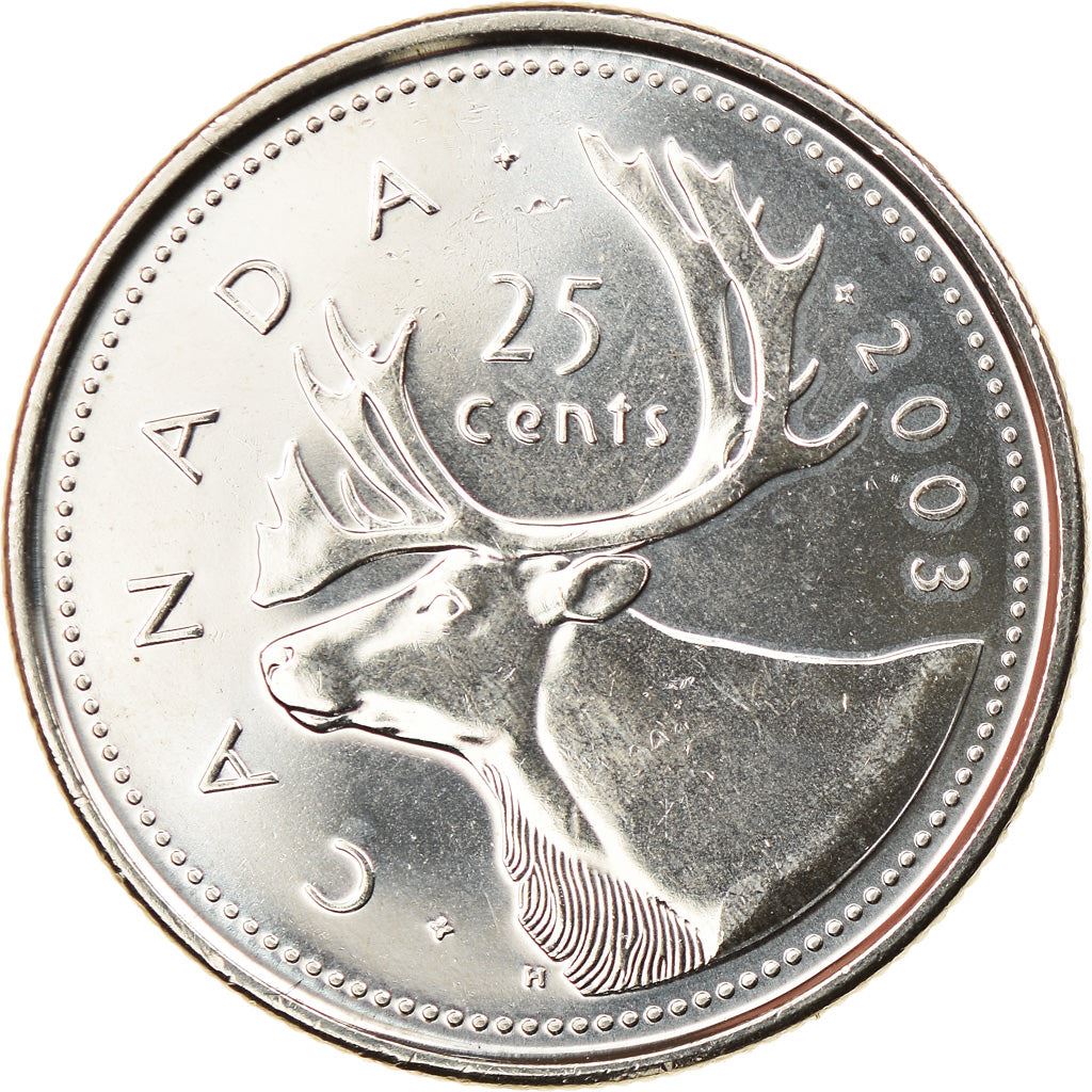 Canada | 25 Cents Coin | Caribou | Km:184B | 1999 - 2003