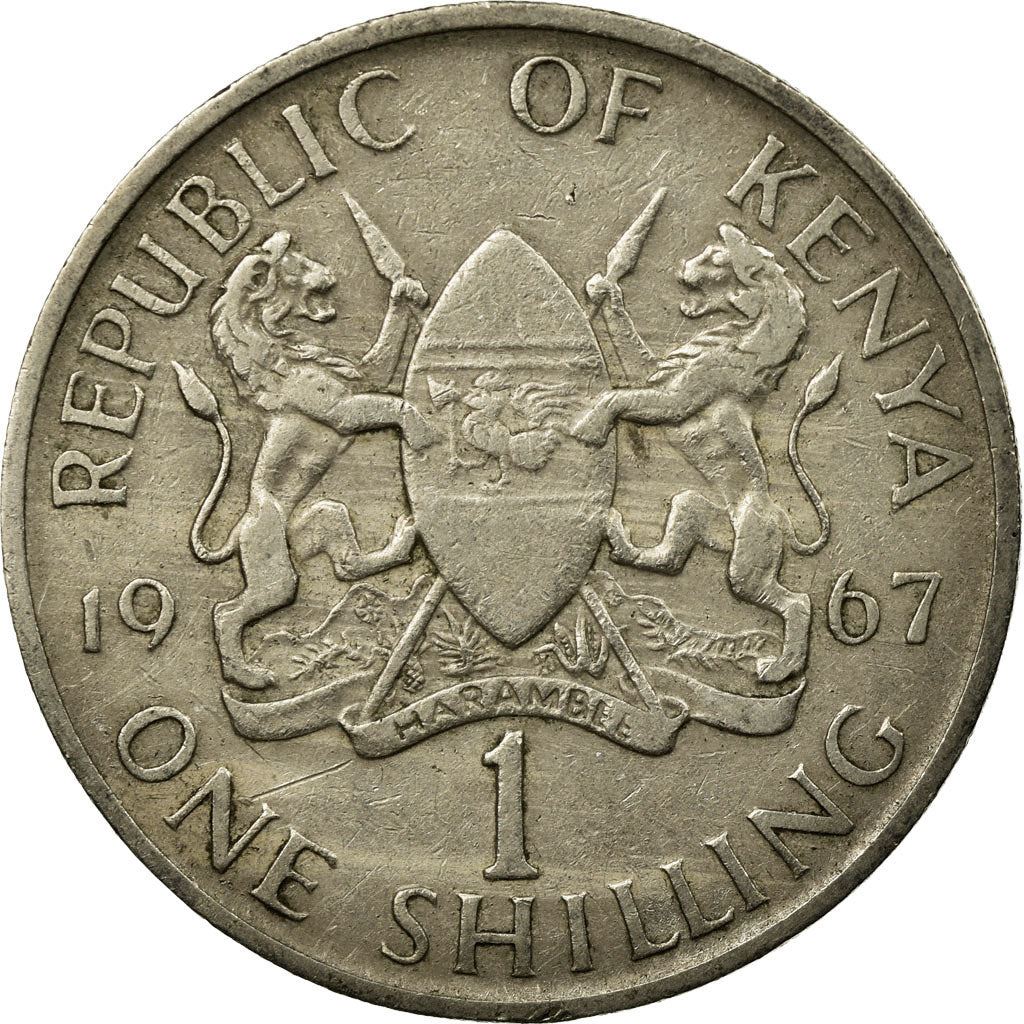 Kenya 1 Shilling | Jomo Kenyatta 1963 - 1978 Coin | KM5 | 1966 - 1968