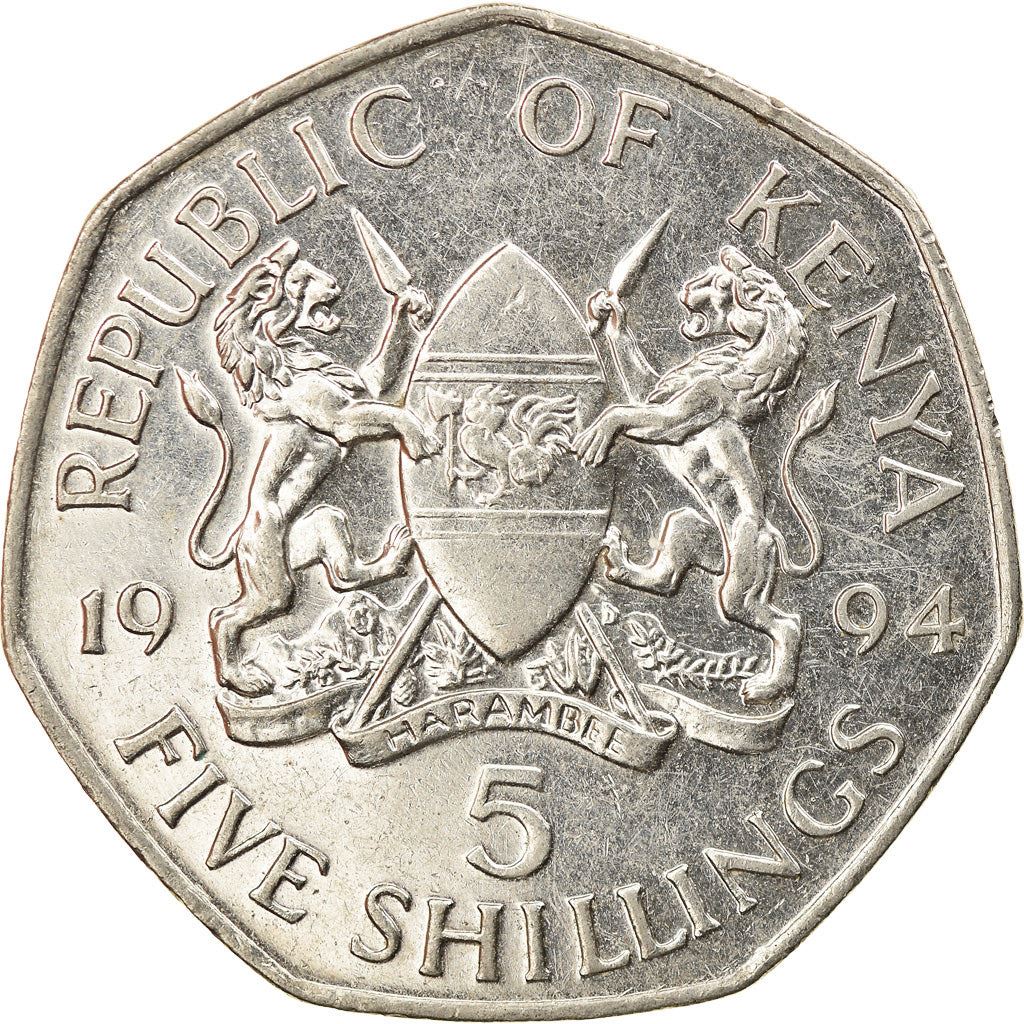 Kenya 5 Shillings Coin | KM23a | 1994