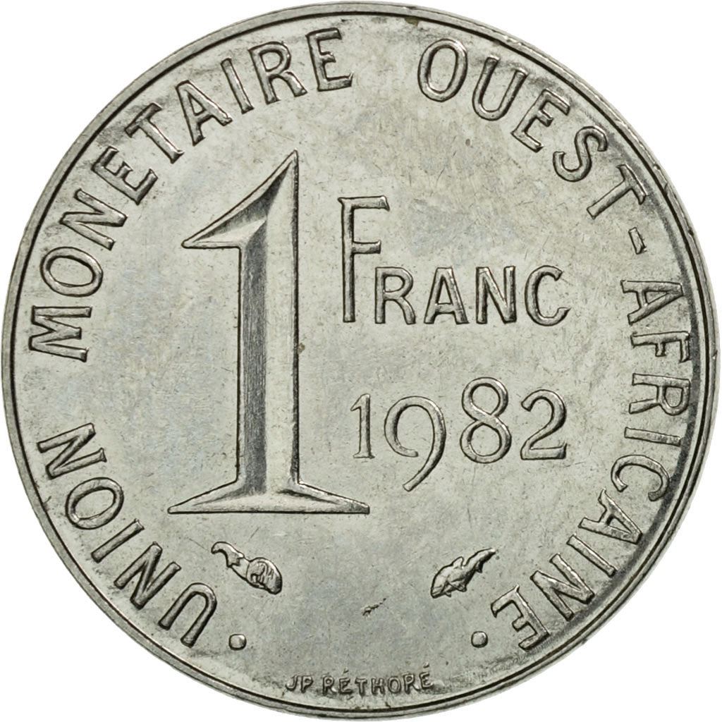 Western African States | 1 Franc Cfa Coin | Emblem of Central Bank | Km:8 | 1976 - 2011