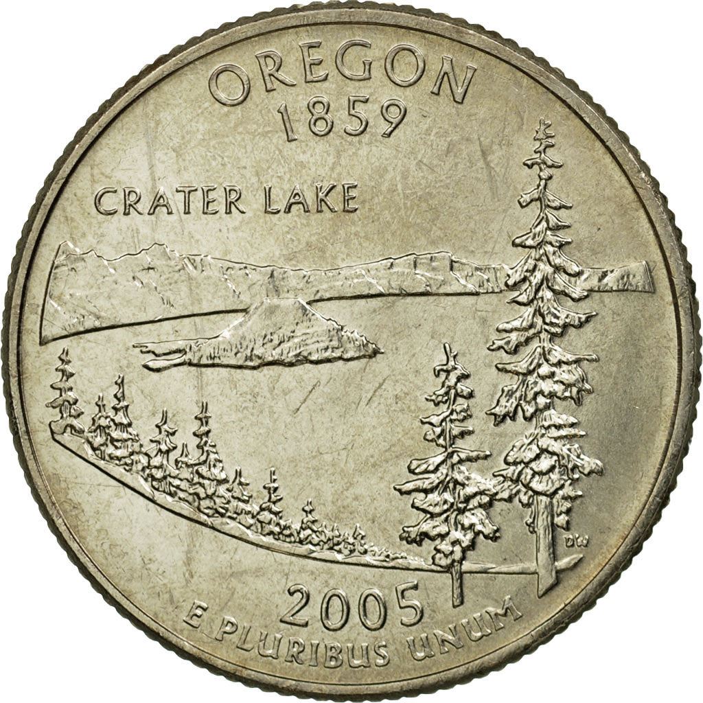 United States | 1/4 Dollar Coin | Oregon | Km:372 | 2005