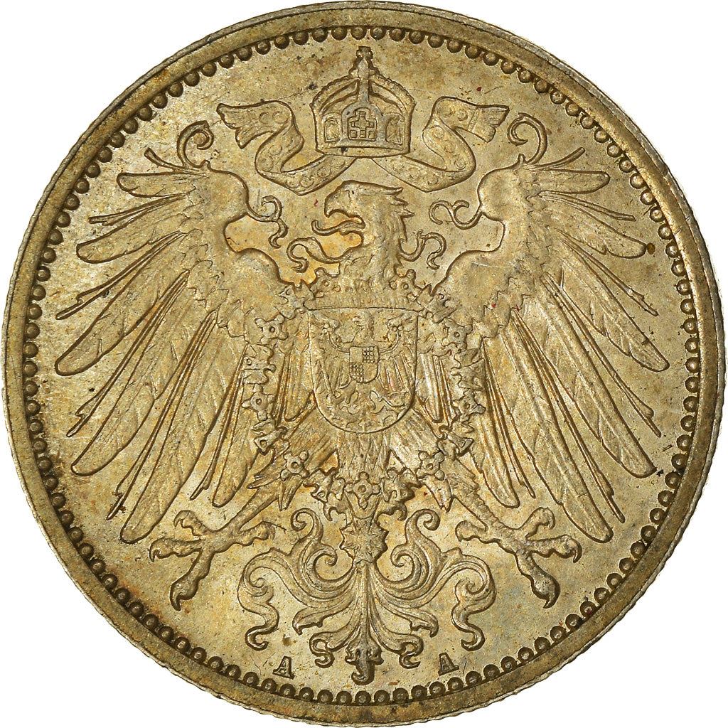 German Empire 1 Mark Coin | Deutsches Reich | Wilhelm II | Type 2 - Small Shield | KM14 | 1891 - 1916