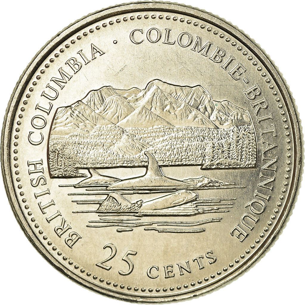 Canada | 25 Cents Coin | Nickel | British Columbia | KM:232 | 1992