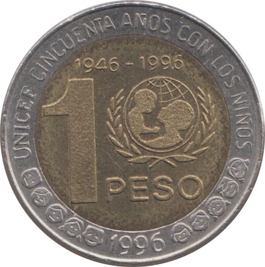 Argentina 1 Peso Coin | Unicef | Rag Doll | 1996