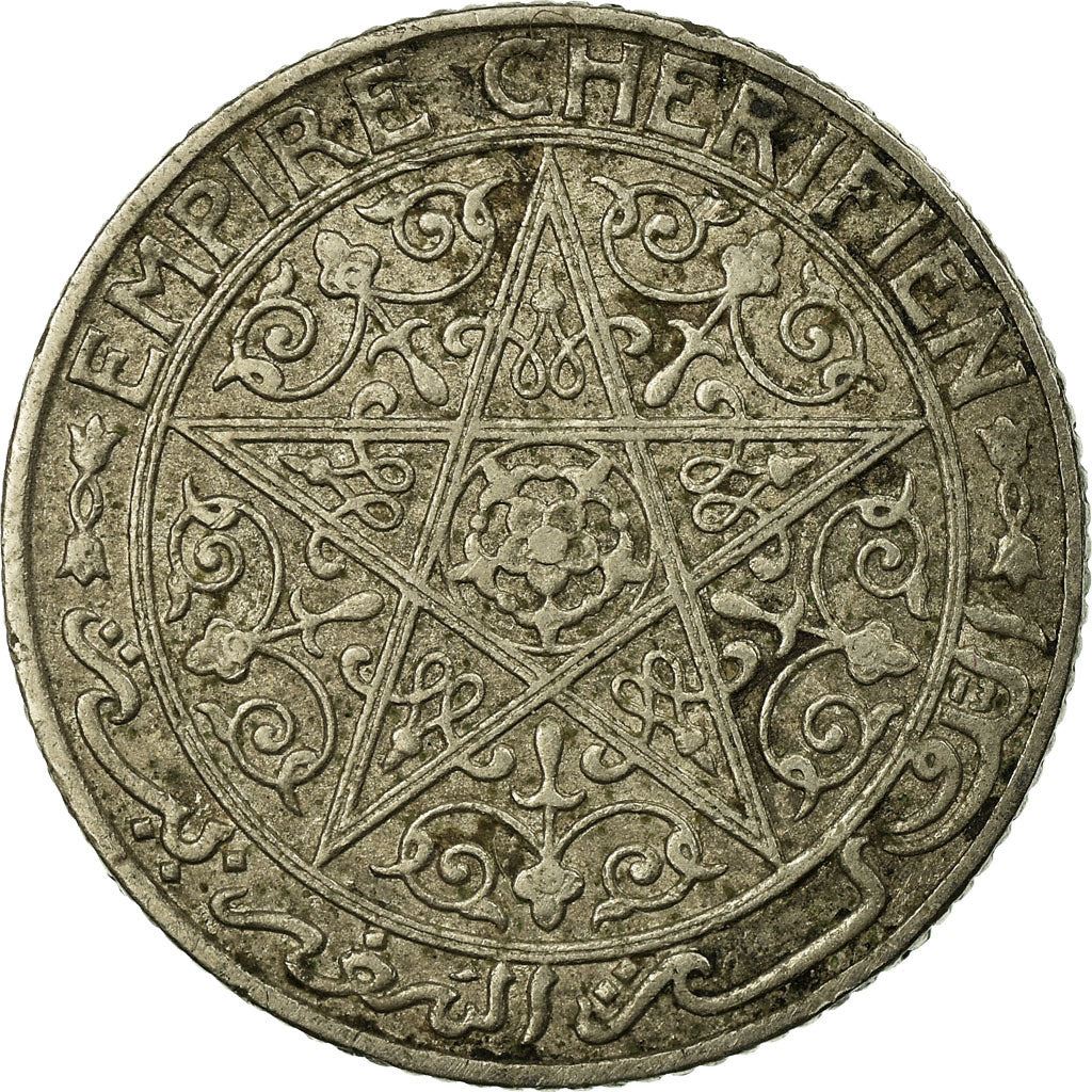 Morocco | 50 Centimes Coin | Sultan Yusef | Pentagram | Y:35 | 1921 - 1924