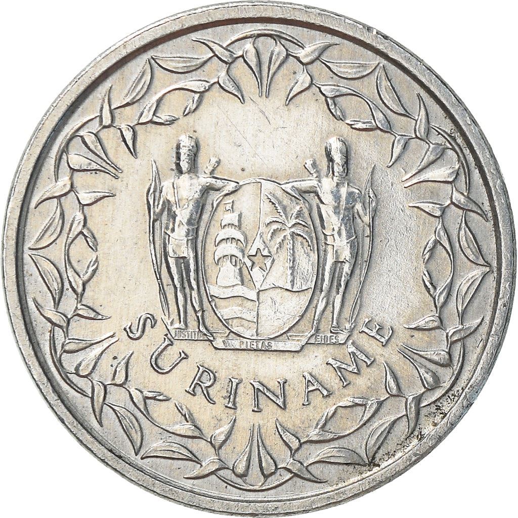 Suriname | 1 Cent Coin | Natives | Wreath | Km:11A | 1974 - 1986