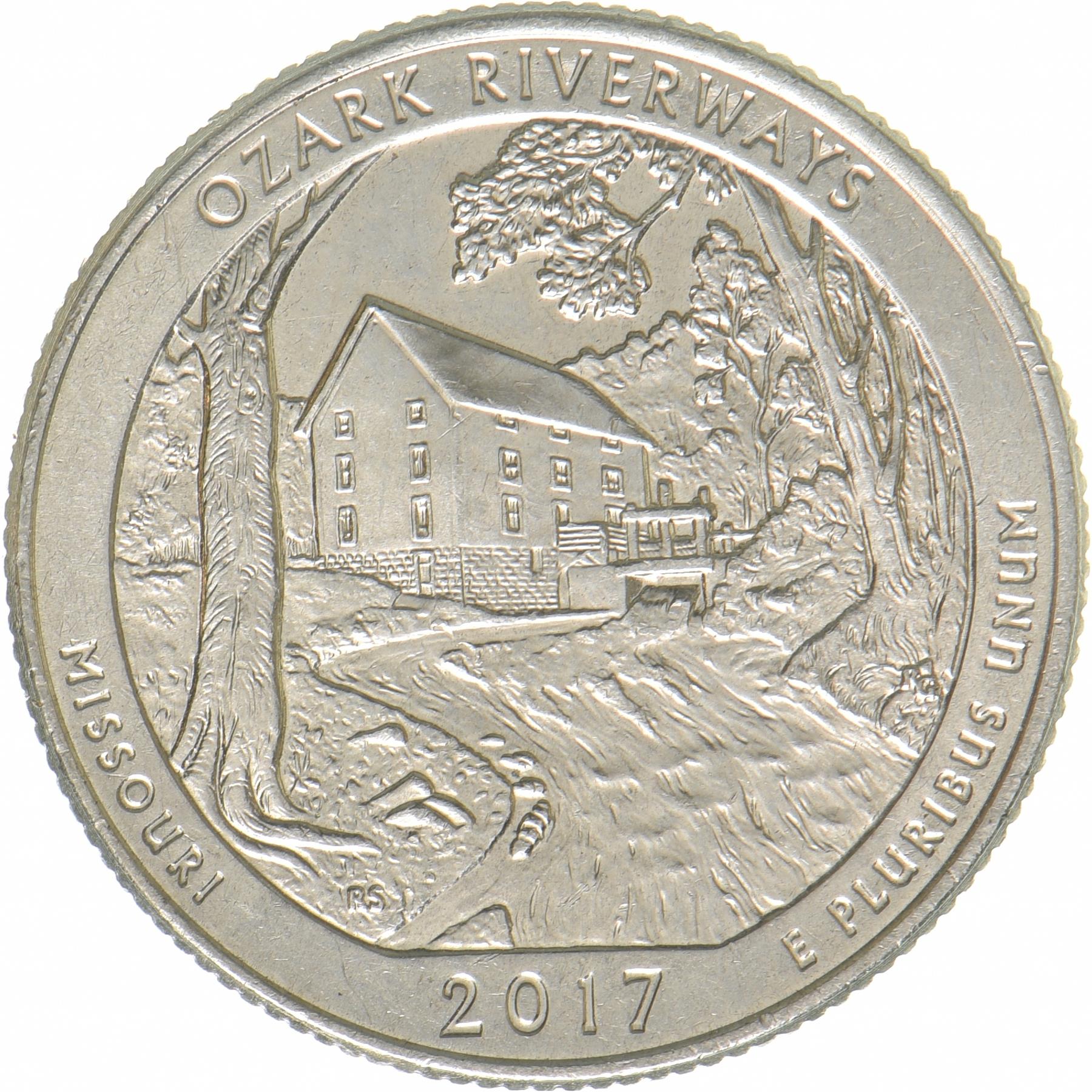 United States | 1/4 Dollar Coin | Alley Mill | KM:655 | 2017