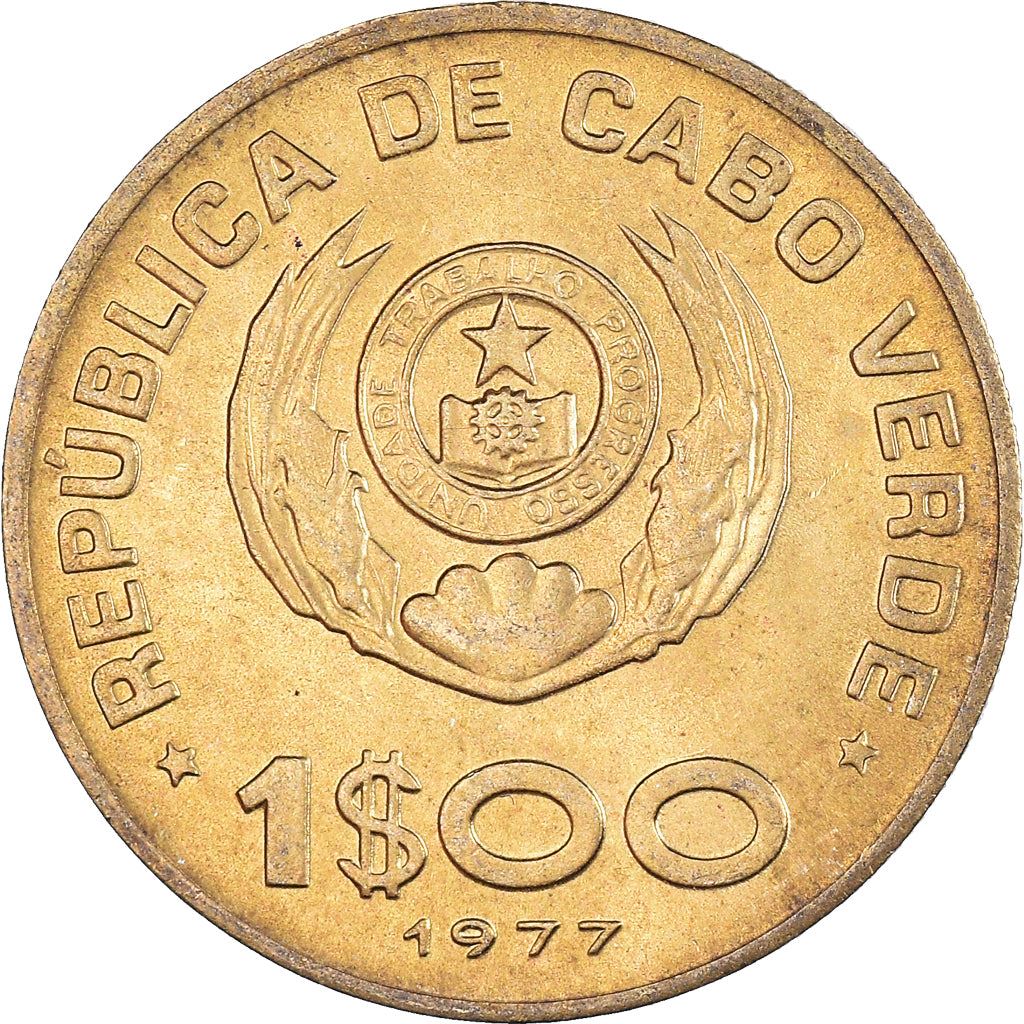 Cape Verde 1 Escudo Coin | FAO | Student | KM17 | 1977 - 1980