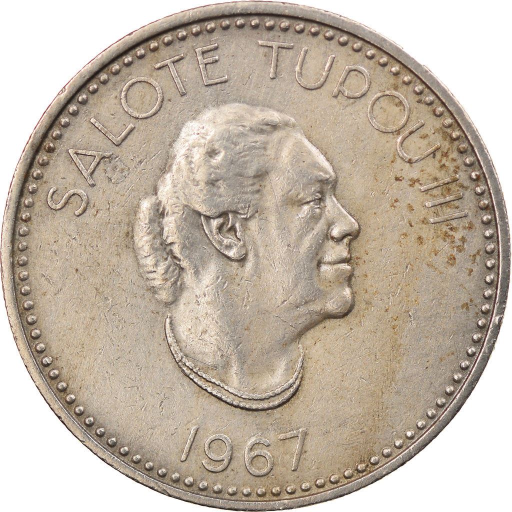 Tonga | Moneta da 10 Seniti | Regina Tupou III | Ramo | Km:7 | 1967