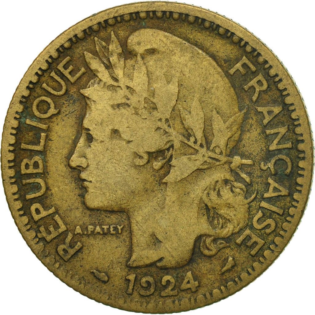 French Cameroon | 2 Francs Coin | Marianne | Phrygian Cap | Km:3 | 1924 - 1925