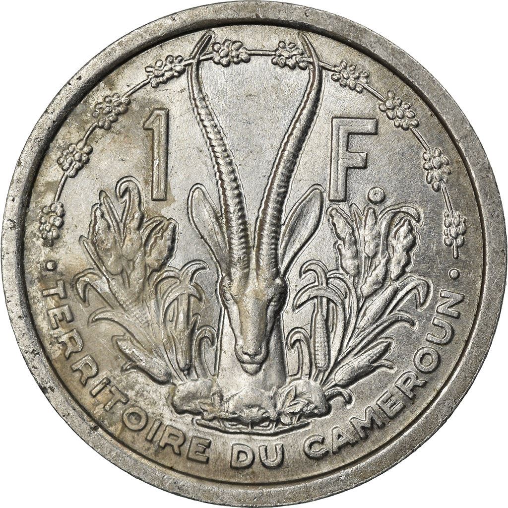 French Cameroon | 1 Franc Coin | Liberty | Phrygian cap | Gazelle | Ships | Km:8 | 1948