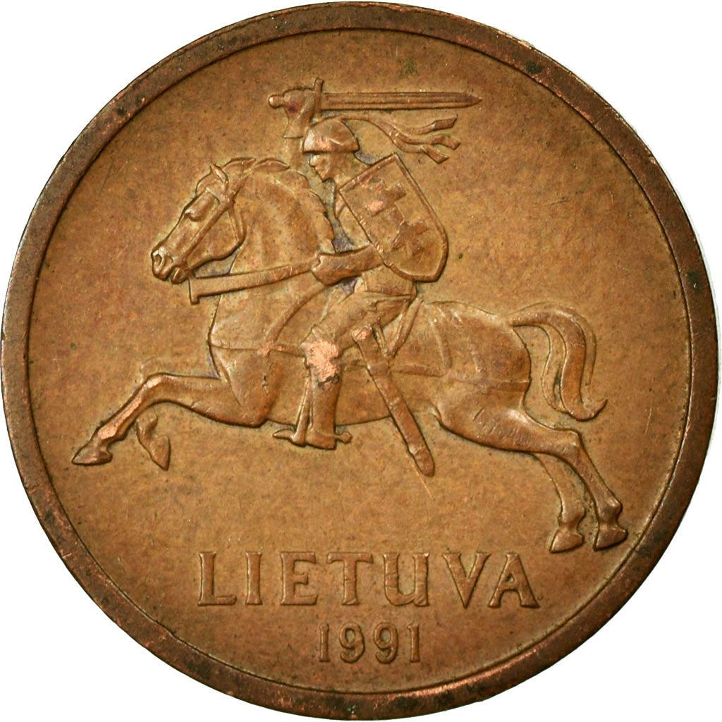 Lithuania Coin Lithuanian 20 Centų | Vytis | Knight | Horse | KM89 | 1991