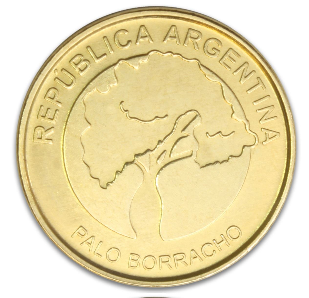 Argentina | 2 Pesos Coin | Silk Floss | Tree | Flower | Km:188 | 2018
