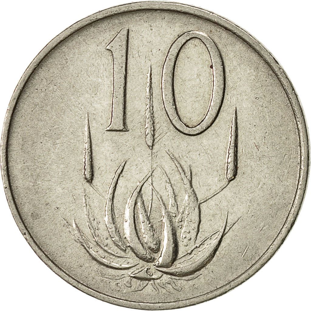 South Africa 10 Cents Afrikaans Legend - SUID-AFRIKA Coin KM68.2 1965 - 1969