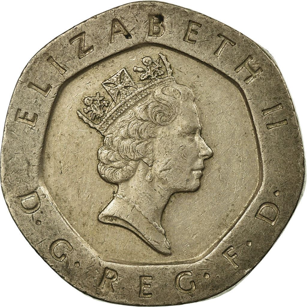 United Kingdom | 20 Pence Coin | Elizabeth II | Km:939 | 1985 - 1997