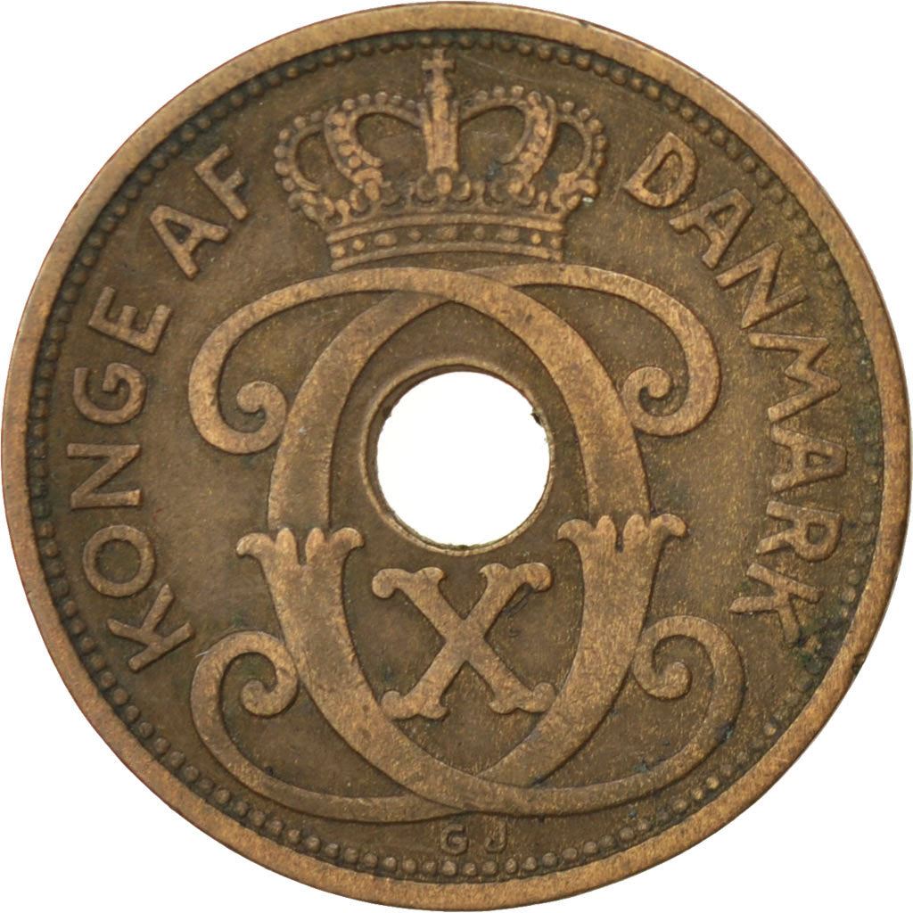 Denmark | 5 Ore Coin | Monogram | Km:828 | 1927 - 1940