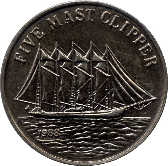 Laos | 10 Kip Coin | Prussian ship | KM:31 | 1988