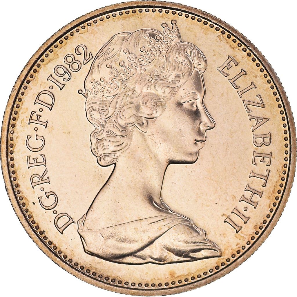 United Kingdom | 5 Pence Coin | Elizabeth II | Km:929 | 1982 - 1984