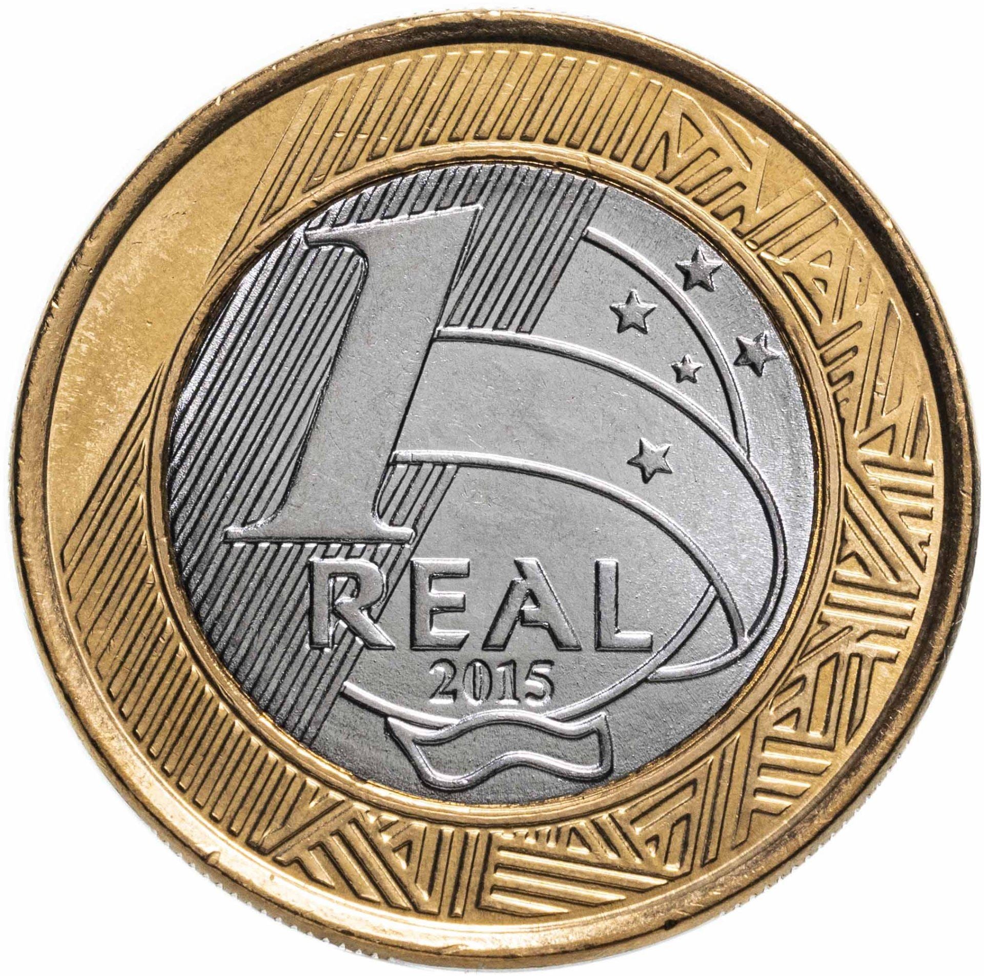 Brazil | 1 Real Coin | Paracanoe | KM:706 | 2015