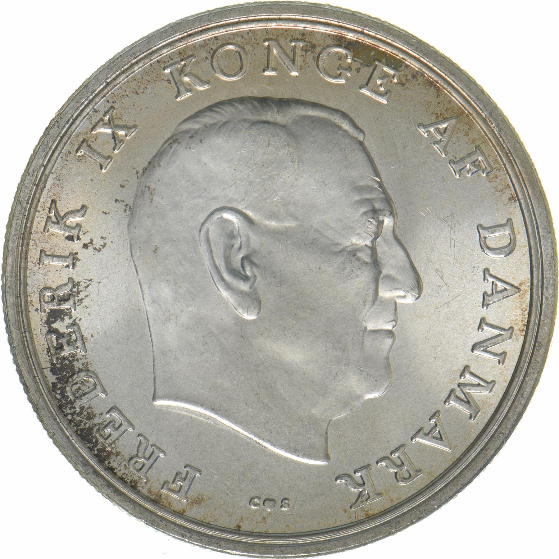 Denmark | 5 Kroner Coin | Silver | Wedding of Princess Anne Marie | KM:854 | 1964