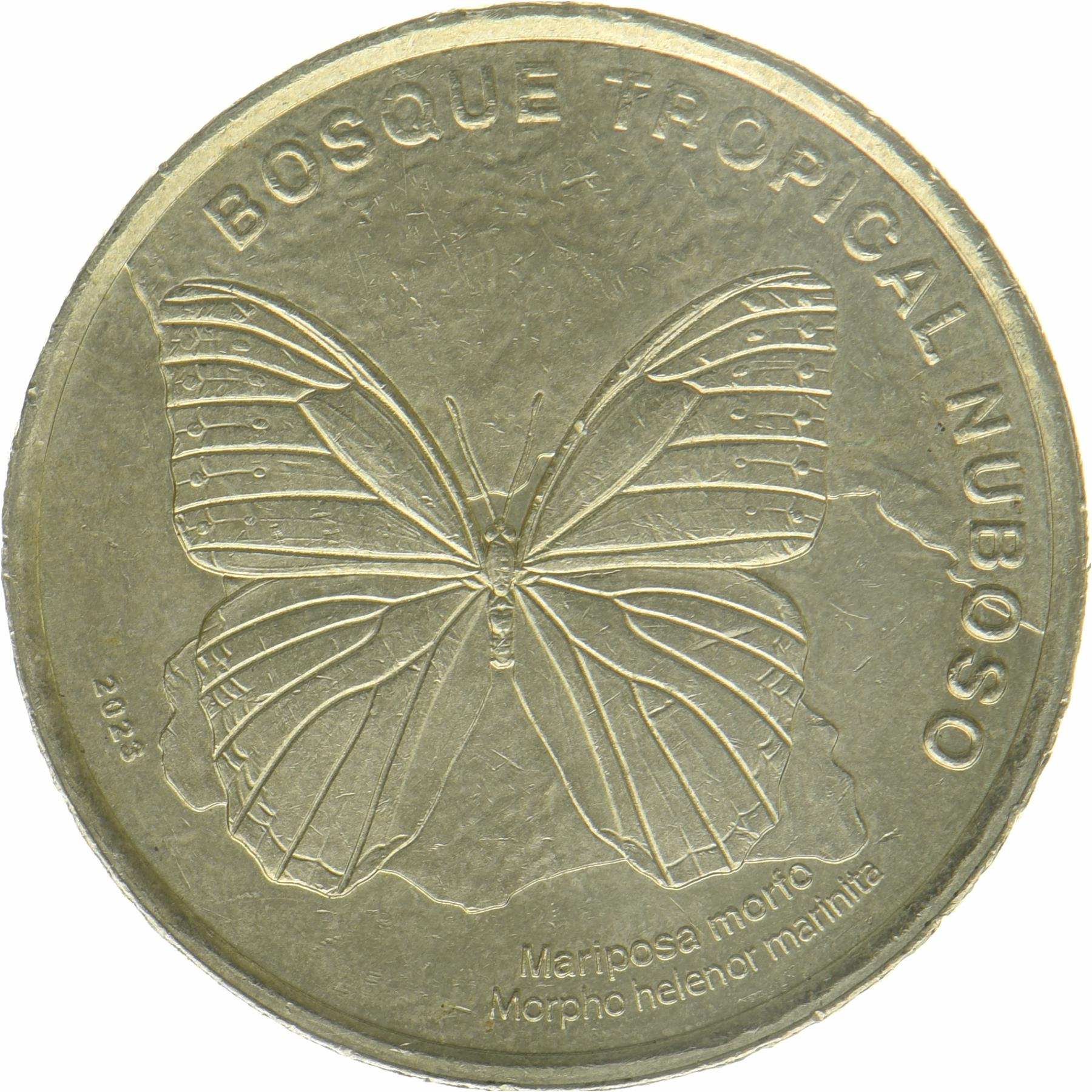 Costa Rica | 50 Colones Coin | Menelaus blue morpho | KM:249 | 2023