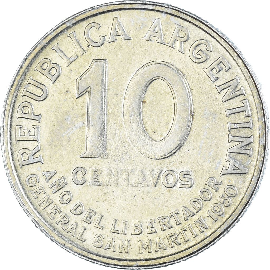 Argentina | 10 Centavos Coin | José de San Martin | Km:44 | 1950