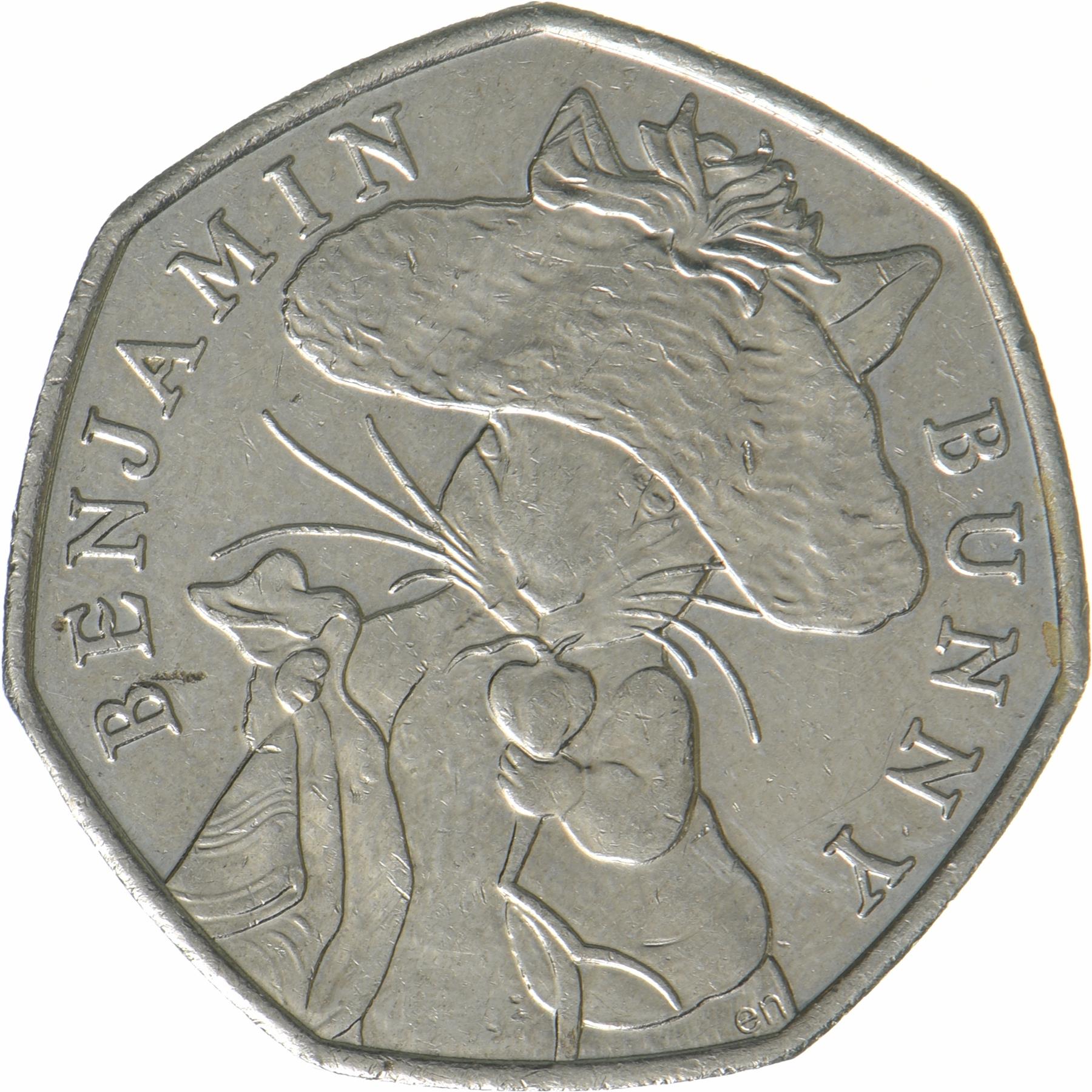 United Kingdom | 50 Pence Coin | Benjamin Bunny | KM:1431 | 2017