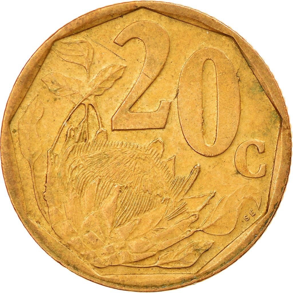 South Africa | 20 Cents Coin | Tswana Legend - AFERIKA BORWA | KM225 | 2000 - 2001