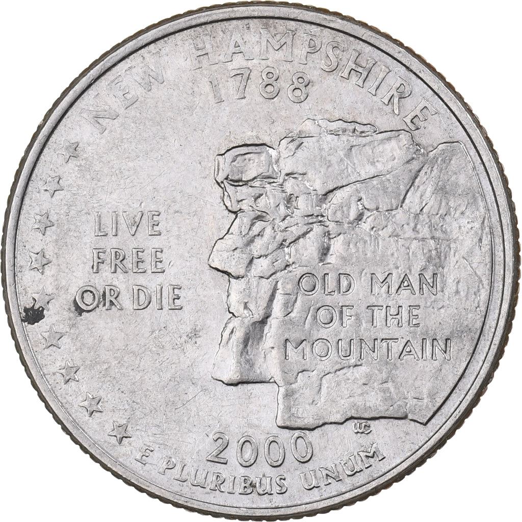 United States | 1/4 Dollar Coin | New Hampshire | Km:308 | 2000