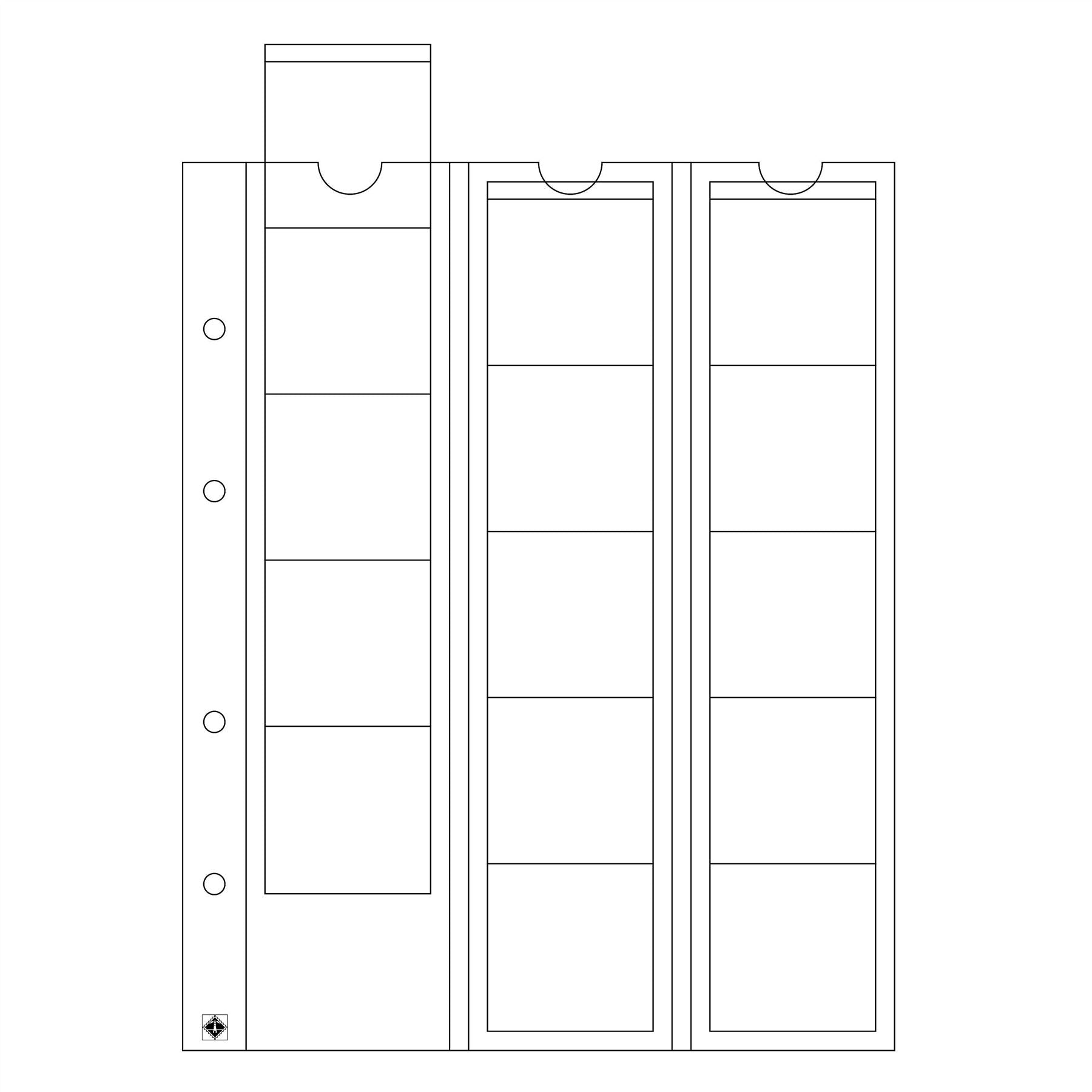 OPTIMA Coin Sheets for Ring Binders | Packs of 5 | Different Pocket Configurations