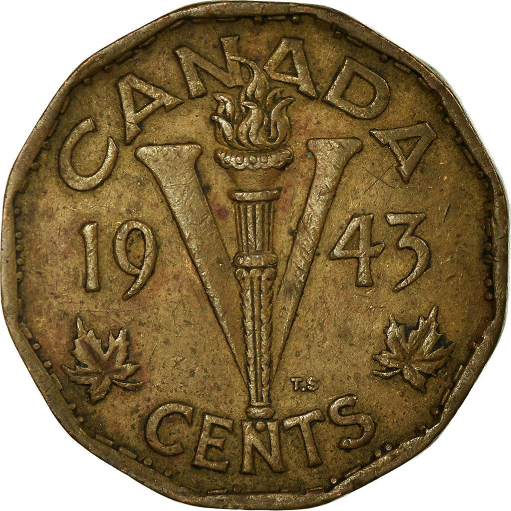Canada | 5 Cents Coin | Tombac | KM:40 | 1943