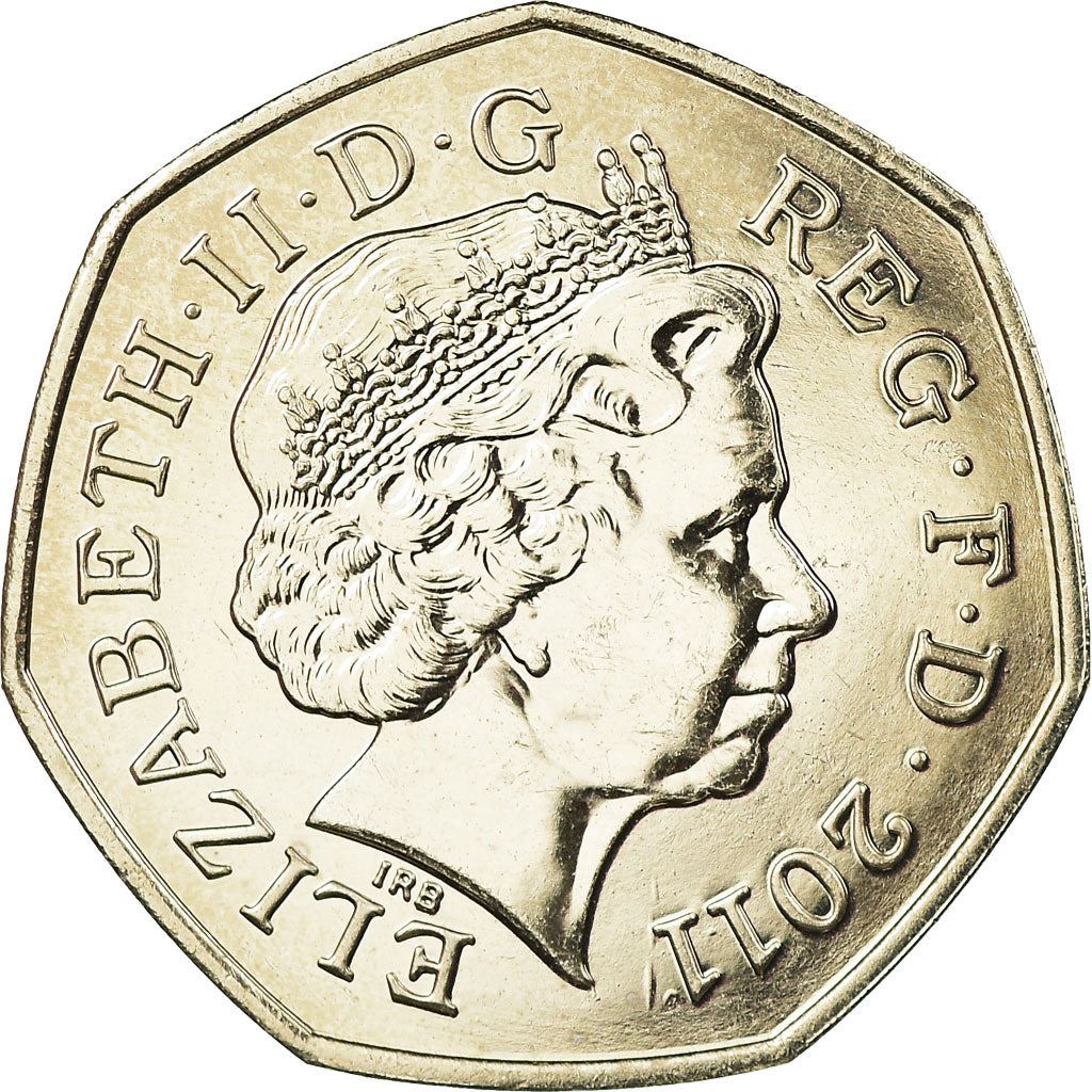 United Kingdom | 50 Pence Coin | Gymnastics | KM:1170 | 2011