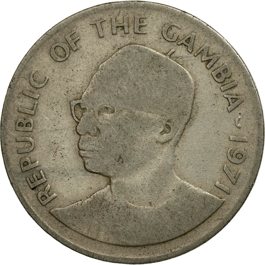 The Gambia | 50 Bututs Coin | African ox | Km:12 | 1971