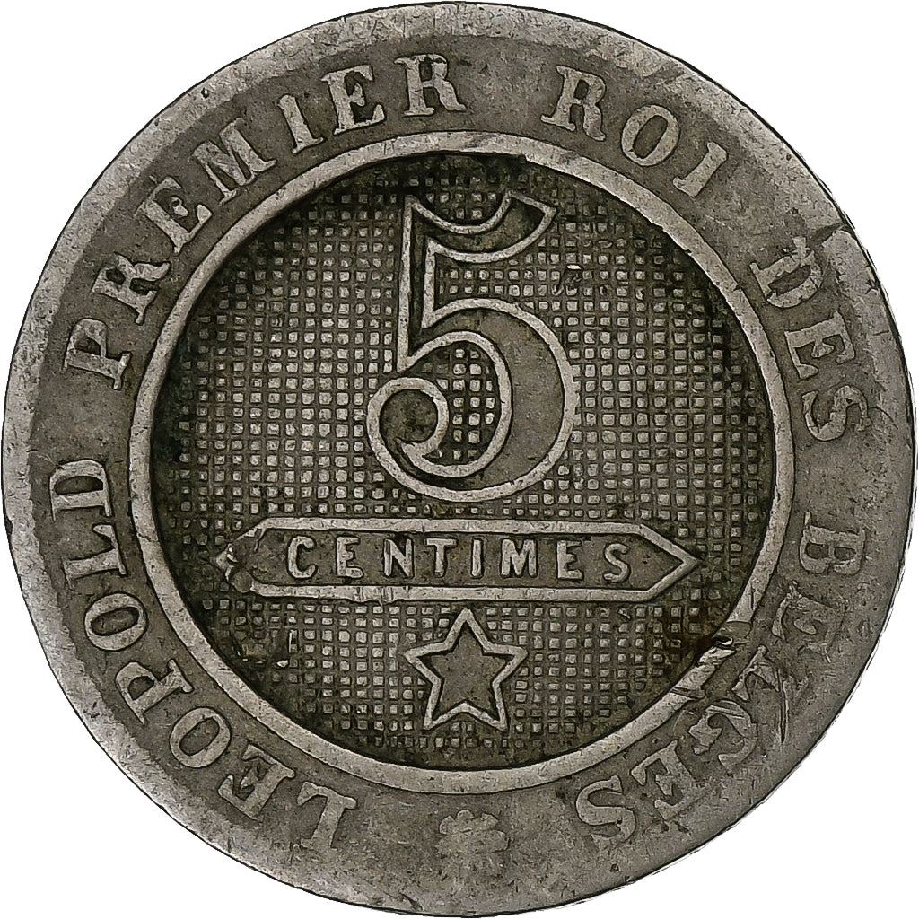 Belgium | 5 Centimes Coin | Léopold I | Copper-nickel | KM:21 | 1861-1864