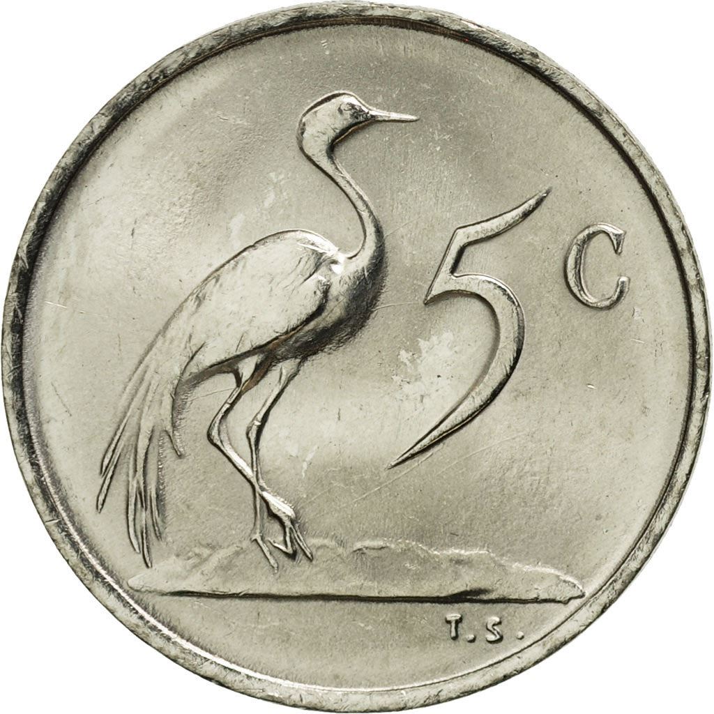 Sydafrika 5 Cents Mynt | Balthazar J. Vorster | KM111 | 1982