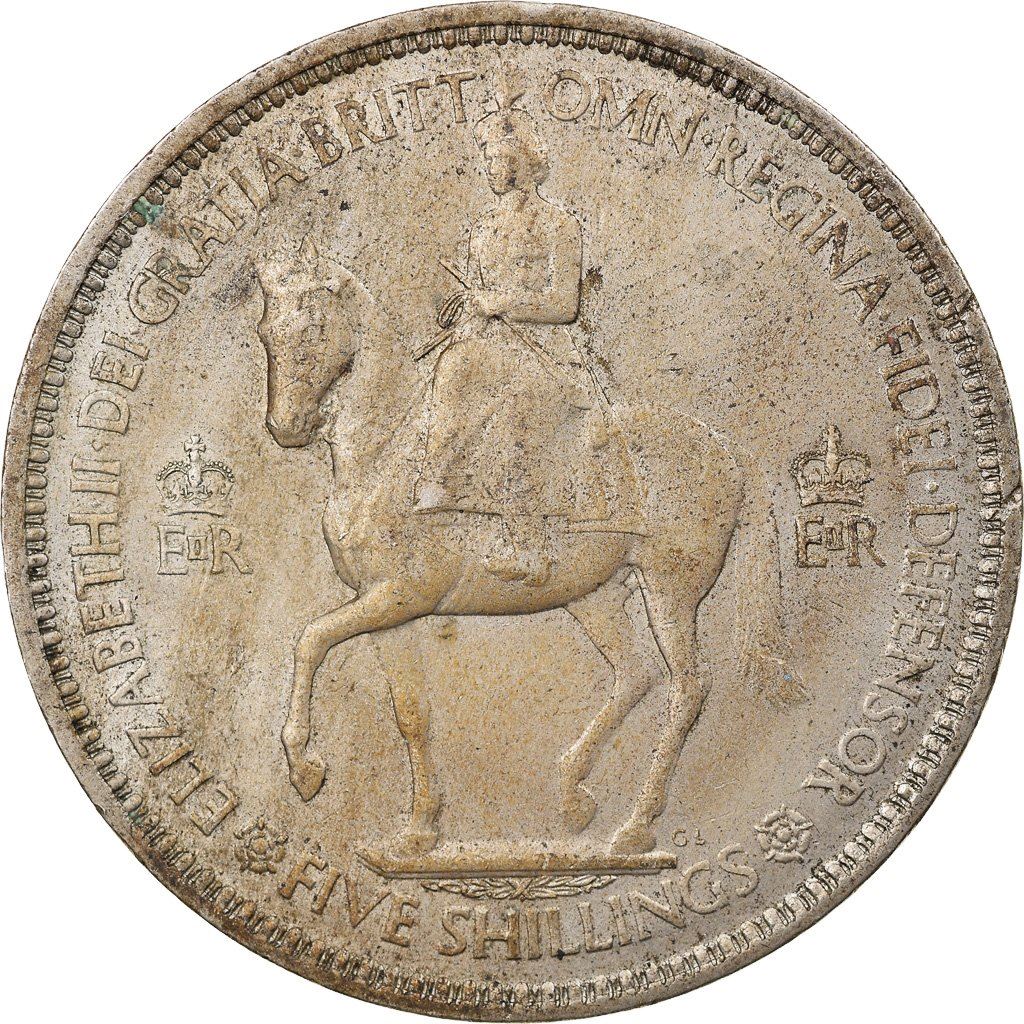 United Kingdom | 5 Shillings Coin | Coronation | KM:894 | 1953