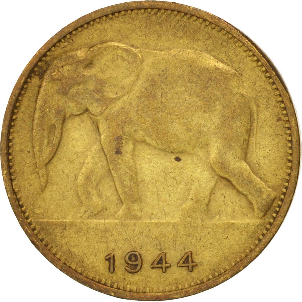 Belgian Congo | 1 Franc Coin | Elephant | Km:26 | 1944 - 1949