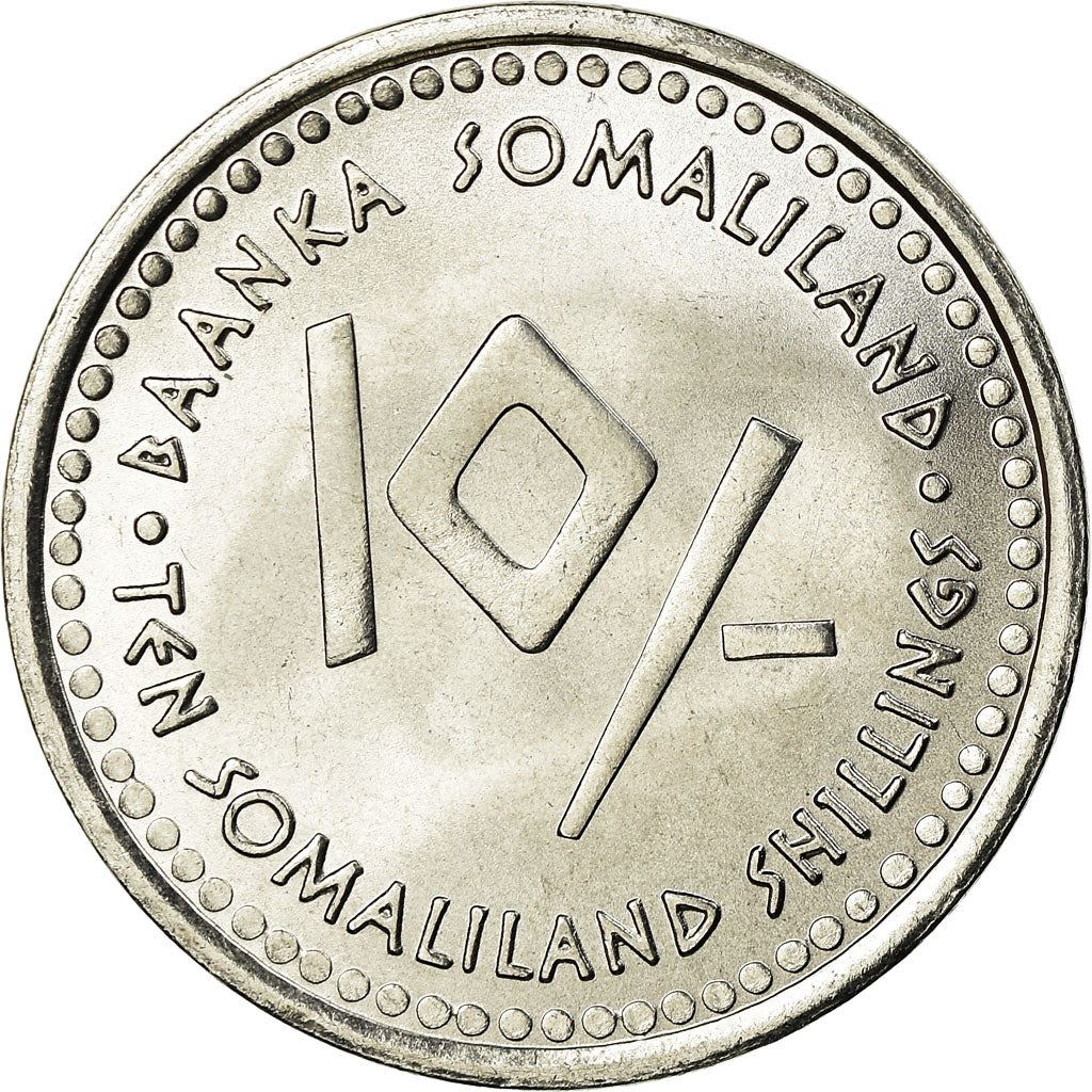 Somalilandas | 10 šilingų moneta | Jautis | Nerūdijantis plienas | KM:10 | 2006