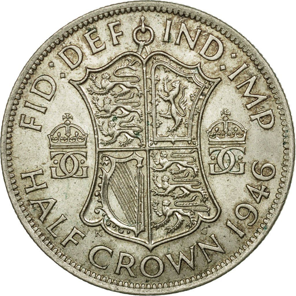 United Kingdom | 1/2 Crown Coin | George VI | KM:856 | 1937 - 1946