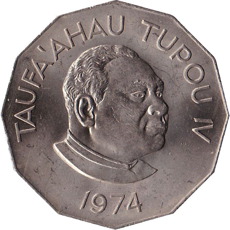 Tonga | 50 Seniti Mynt | Kong Tupou IV | Stjerne | KM:41 | 1974
